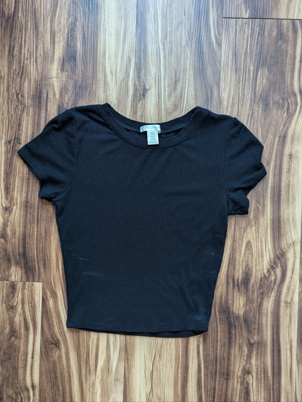 Black Crop Tee